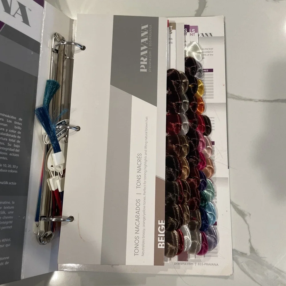 Pravana ChromaSilk Collection Swatch Book Sample Colors Complete in Binder